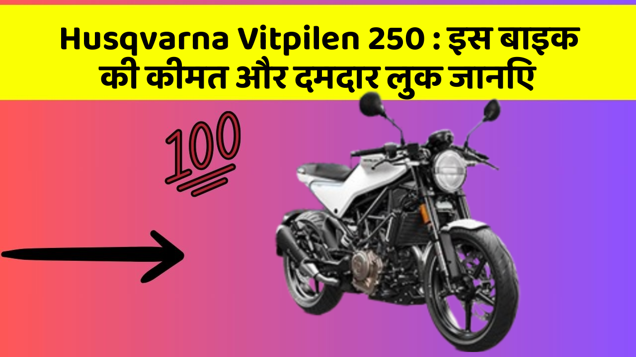 Husqvarna Vitpilen 250: इस बाइक की कीमत और दमदार लुक जानिए