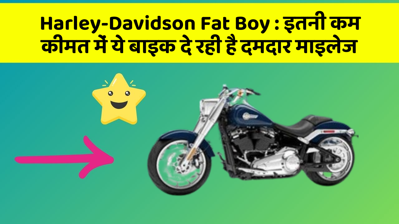 Harley-Davidson Fat Boy: इतनी कम कीमत में ये बाइक दे रही है दमदार माइलेज